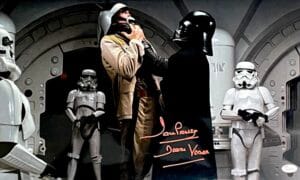 DAVE DAVID PROWSE SIGNED DARTH VADER METALLIC 12X20 PHOTO STAR WARS JSA 860