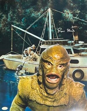 RICOU BROWNING SIGNED 16X20 PHOTO CREATURE FROM THE BLACK LAGOON JSA 5