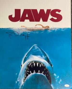 RICHARD DREYFUSS SIGNED JAWS 16X20 PHOTO POSTER STEVEN SPIELBERG HORROR JSA 011