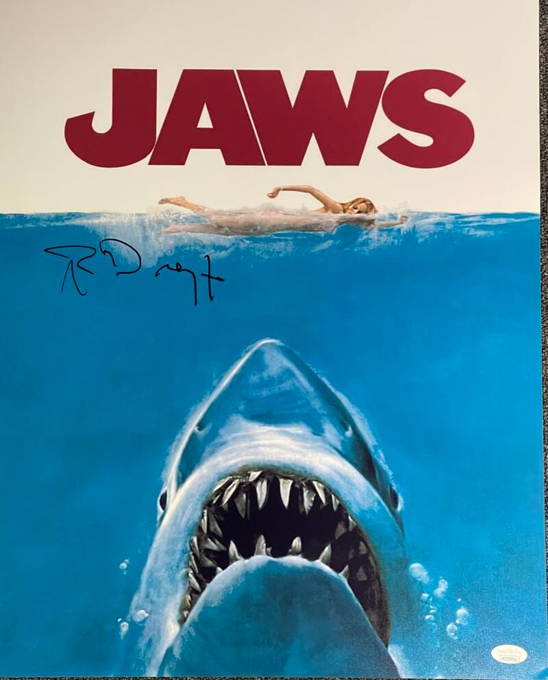 RICHARD DREYFUSS SIGNED JAWS 16X20 PHOTO POSTER STEVEN SPIELBERG HORROR JSA 011