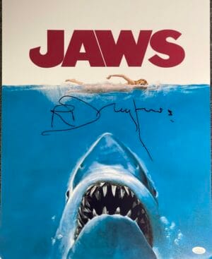 RICHARD DREYFUSS SIGNED JAWS 16X20 PHOTO POSTER STEVEN SPIELBERG HORROR JSA 012