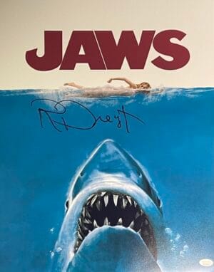 RICHARD DREYFUSS SIGNED JAWS 16X20 PHOTO POSTER STEVEN SPIELBERG HORROR JSA 013