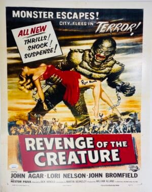 RICOU BROWNING SIGNED 16X20 PHOTO CREATURE FROM THE BLACK LAGOON JSA 454
