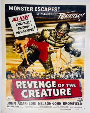 RICOU BROWNING SIGNED 16X20 PHOTO CREATURE FROM THE BLACK LAGOON JSA 453