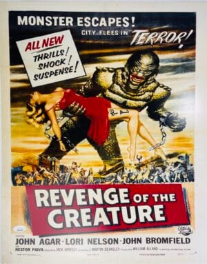 RICOU BROWNING SIGNED 16X20 PHOTO CREATURE FROM THE BLACK LAGOON JSA 452