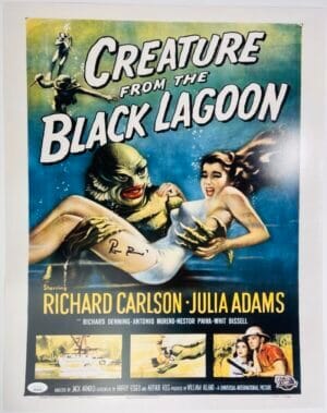RICOU BROWNING SIGNED 16X20 PHOTO CREATURE FROM THE BLACK LAGOON JSA 450