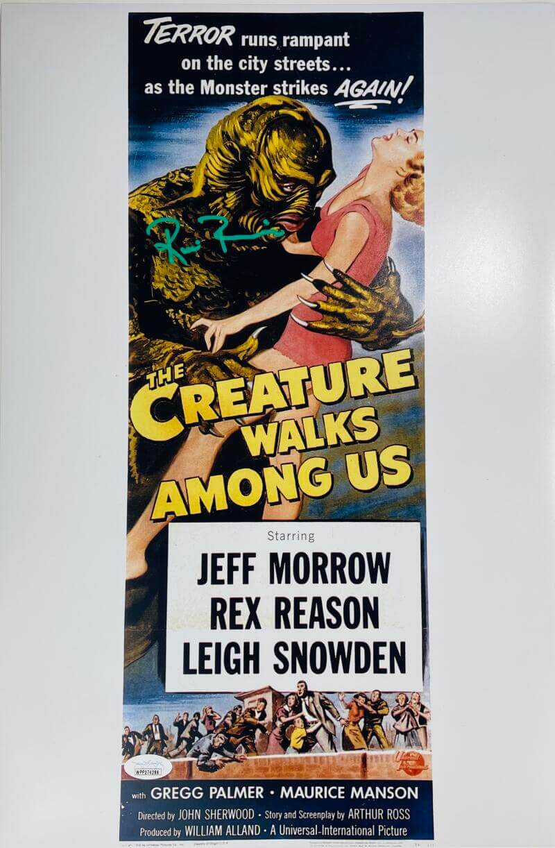RICOU BROWNING SIGNED 12X18 PHOTO CREATURE FROM THE BLACK LAGOON JSA 288