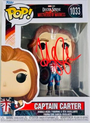 HAYLEY ATWELL SIGNED CAPTAIN CARTER FUNKO POP 1033 DOCTOR STRANGE MARVEL BAS 008