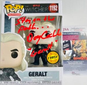 DOUG COCKLE SIGNED GERALT CHASE FUNKO POP VINYL 1192 THE WITCHER JSA 760