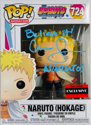 MAILE FLANAGAN SIGNED NARUTO HOKAGE FUNKO POP 724 BORUTO AAA EXCLUSIVE BAS 896