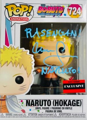 MAILE FLANAGAN SIGNED NARUTO HOKAGE FUNKO POP 724 BORUTO AAA EXCLUSIVE BAS 898
