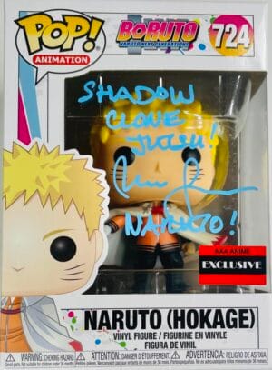 MAILE FLANAGAN SIGNED NARUTO HOKAGE FUNKO POP 724 BORUTO AAA EXCLUSIVE BAS 916