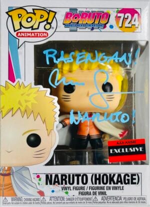 MAILE FLANAGAN SIGNED NARUTO HOKAGE FUNKO POP 724 BORUTO AAA EXCLUSIVE BAS 899
