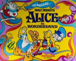 KATHRYN BEAUMONT ALICE IN WONDERLAND SIGNED METALLIC 11X14 PHOTO DISNEY BAS 049