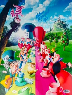 KATHRYN BEAUMONT ALICE IN WONDERLAND SIGNED METALLIC 11X14 PHOTO DISNEY BAS 071