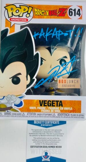 CHRIS SABAT SIGNED VEGETA FUNKO POP 614 BOX LUNCH EXCLUSIVE DRAGON BALL BAS 918