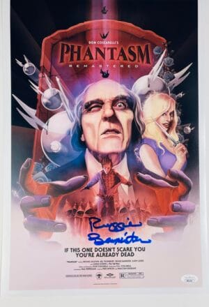 REGGIE BANNISTER SIGNED PHANTASM 12X18 PHOTO MOVIE POSTER HORROR JSA 164