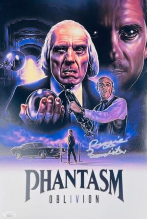 REGGIE BANNISTER SIGNED PHANTASM 12X18 PHOTO MOVIE POSTER HORROR JSA 155