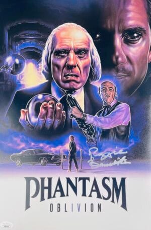 REGGIE BANNISTER SIGNED PHANTASM 12X18 PHOTO MOVIE POSTER HORROR JSA 154
