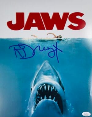 RICHARD DREYFUSS SIGNED JAWS 11X14 PHOTO HOPPER STEVEN SPIELBERG HORROR JSA 370