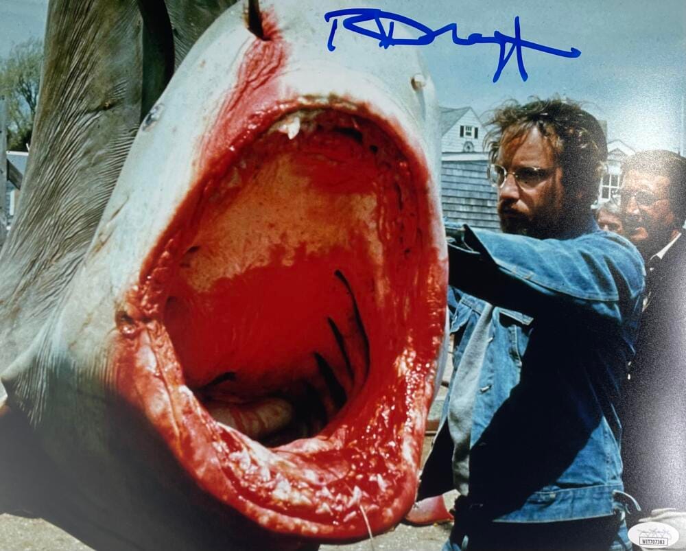 RICHARD DREYFUSS SIGNED JAWS 11X14 PHOTO HOPPER STEVEN SPIELBERG HORROR JSA 383