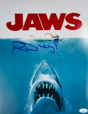 RICHARD DREYFUSS SIGNED JAWS 11X14 PHOTO HOPPER STEVEN SPIELBERG HORROR JSA 373