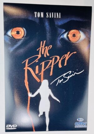 TOM SAVINI SIGNED 12X18 PHOTO POSTER GEORGE ROMEROS THE RIPPER 826