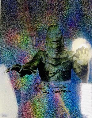 RICOU BROWNING SIGNED HOLOGRAPM 11X14 PHOTO CREATURE FROM THE BLACK LAGOON JSA 6
