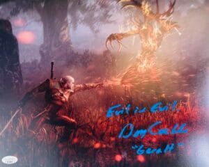 DOUG COCKLE SIGNED GERALT 11X14 PHOTO THE WITCHER 3 JSA 815