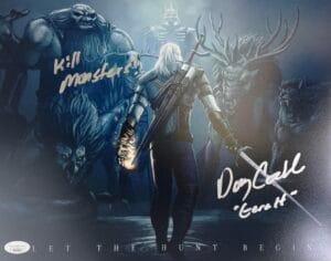 DOUG COCKLE SIGNED GERALT 11X14 PHOTO THE WITCHER 3 JSA 836