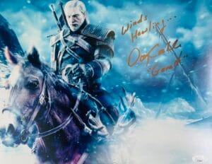 DOUG COCKLE SIGNED GERALT 11X14 PHOTO THE WITCHER 3 JSA 845