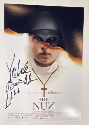 BONNIE AARONS SIGNED 12x18 PHOTO POSTER THE NUN BECKETT THE CONJURING BAS 966