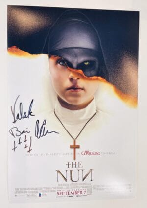 BONNIE AARONS SIGNED 12x18 PHOTO POSTER THE NUN BECKETT THE CONJURING BAS 965
