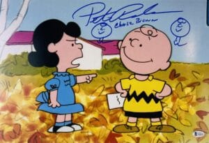 PETER ROBBINS SIGNED 12X18 PHOTO GREAT PUMPKIN CHARLIE BROWN W SKETCH BAS 135