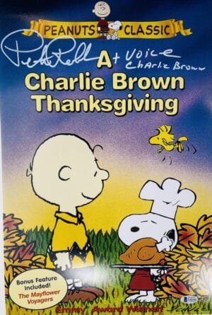 PETER ROBBINS SIGNED 12X18 PHOTO GREAT PUMPKIN CHARLIE BROWN W SKETCH BAS 145