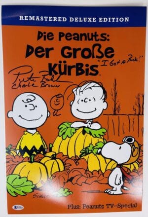 PETER ROBBINS SIGNED 12X18 PHOTO GREAT PUMPKIN CHARLIE BROWN W SKETCH BAS 114