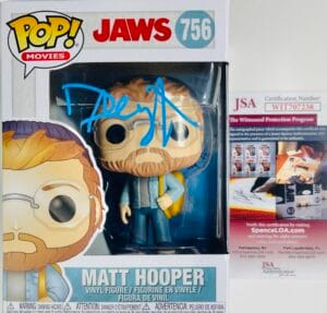 RICHARD DREYFUSS SIGNED MATT HOOPER FUNKO POP 756 JAWS STEVEN SPIELBERG JSA 238