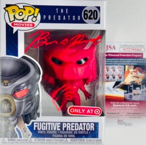 BRIAN A PRINCE SIGNED FUGITIVE PREDATOR FUNKO POP 620 TARGET EXCLUSIVE JSA 462