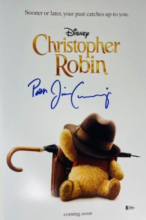 JIM CUMMINGS SIGNED WINNIE THE POOH 12X18 PHOTO POSTER DISNEY BAS 091