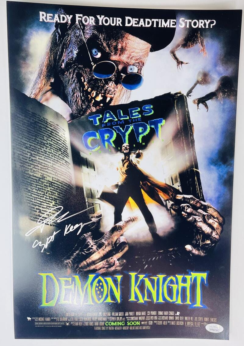 JOHN KASSIR SIGNED CRYPTKEEPER 12X18 PHOTO POSTER TALES FROM THE CRYPT JSA 291