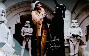 DAVE DAVID PROWSE SIGNED DARTH VADER METALLIC 11x17 PHOTO STAR WARS JSA 836