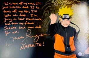 MAILE FLANAGAN SIGNED NARUTO 11X17 PHOTO ANIME AUTOGRAPH SHIPUDEN BAS 665