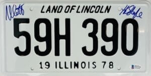 NICK CASTLE SIGNED SCREEN ACCURATE LICENSE PLATE HALLOWEEN MICHAEL MYERS BAS 304