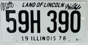 NICK CASTLE SIGNED SCREEN ACCURATE LICENSE PLATE HALLOWEEN MICHAEL MYERS BAS 310