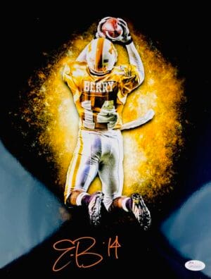 ERIC BERRY SIGNED TENNESSEE VOLUNTEERS METALLIC 11X14 PHOTO VOLS CHIEFS JSA 839