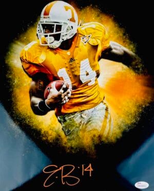 ERIC BERRY SIGNED TENNESSEE VOLUNTEERS METALLIC 11X14 PHOTO VOLS CHIEFS JSA 833