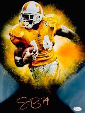 ERIC BERRY SIGNED TENNESSEE VOLUNTEERS METALLIC 11X14 PHOTO VOLS CHIEFS JSA 865