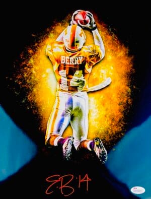 ERIC BERRY SIGNED TENNESSEE VOLUNTEERS METALLIC 11X14 PHOTO VOLS CHIEFS JSA 838