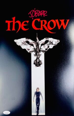 JAMES O'BARR SIGNED THE CROW 11X17 PHOTO MINI MOVIE POSTER OBARR JSA 764