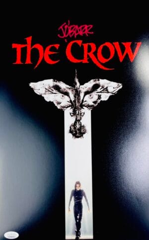 JAMES O'BARR SIGNED THE CROW 11X17 PHOTO MINI MOVIE POSTER OBARR JSA 762